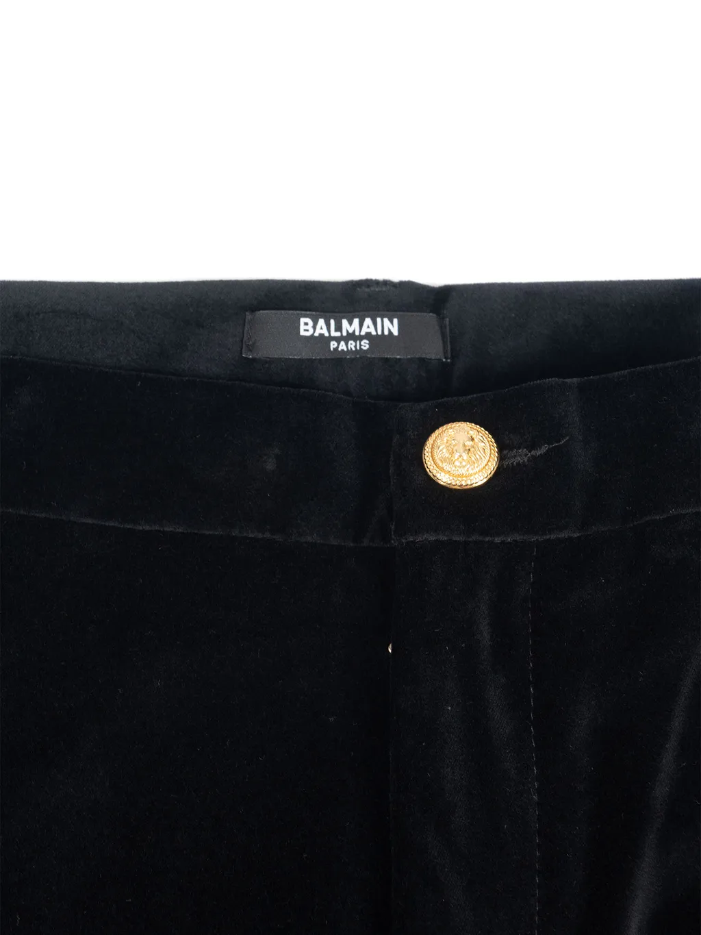 Gold-Button Velvet Trousers
