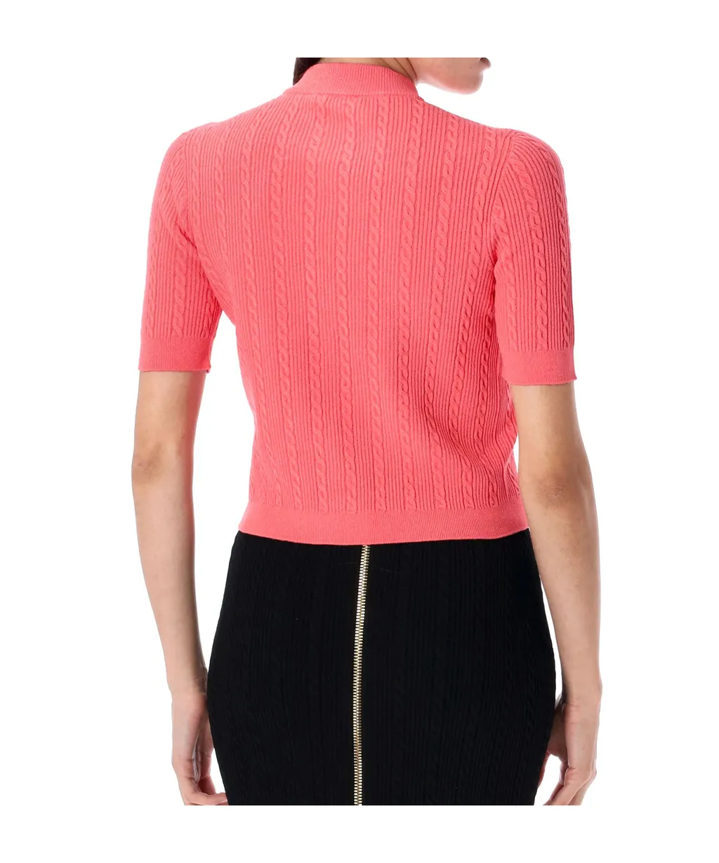 Button Embellished Knitted Cardigan