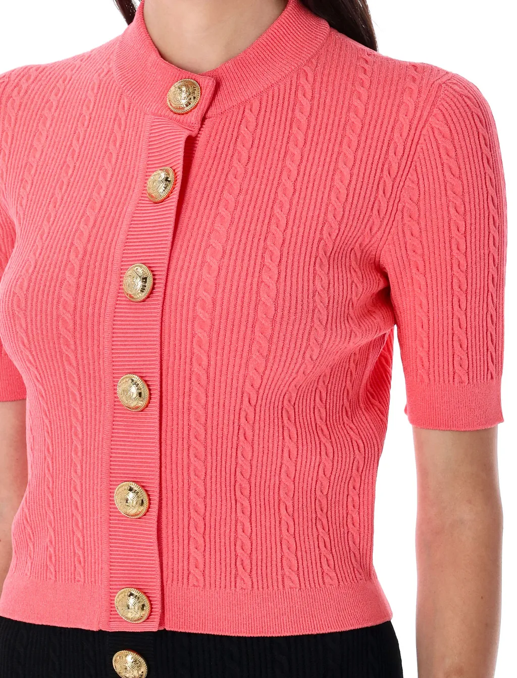 Button Embellished Knitted Cardigan
