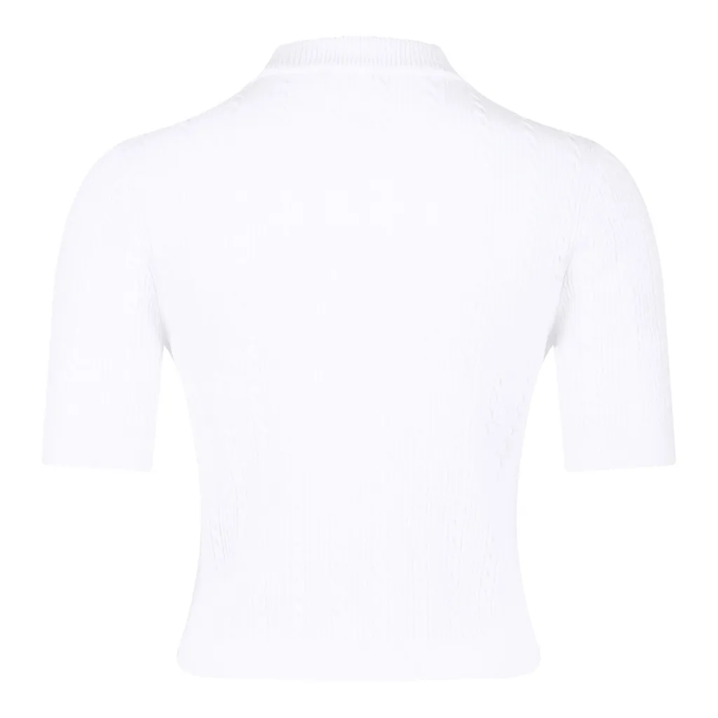 Ribbed Buttoned Top