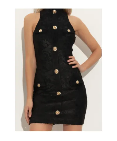 Sleeveless Baroque Short Dress