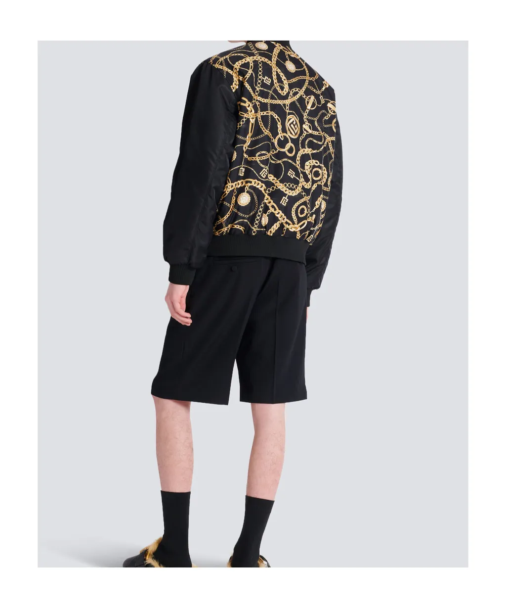 Reversible Printed Bomber Jacket