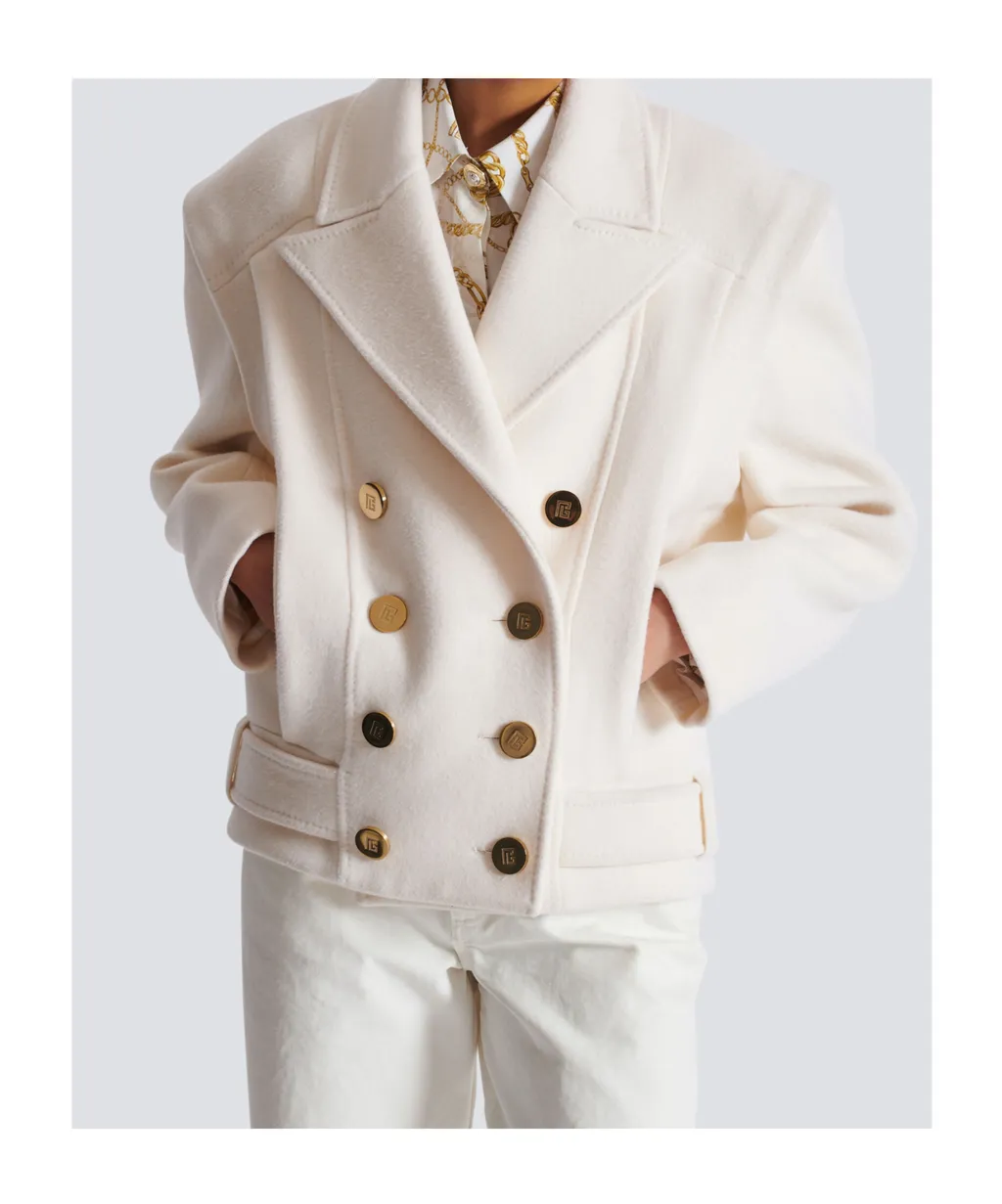 Cropped Reefer Jacket