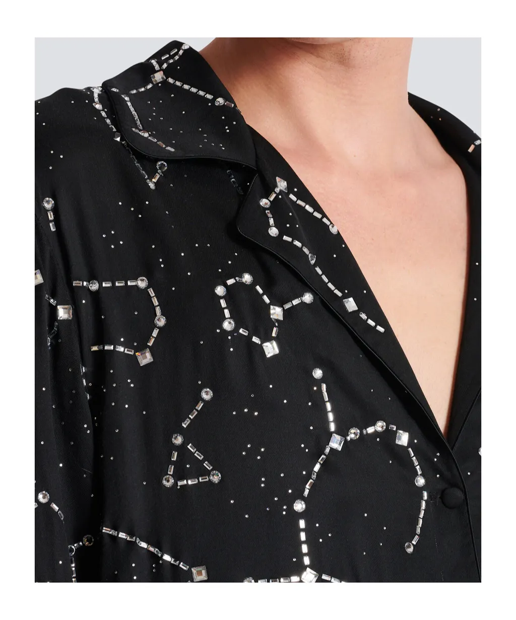 Constellation Embellished Pyjama Shirt