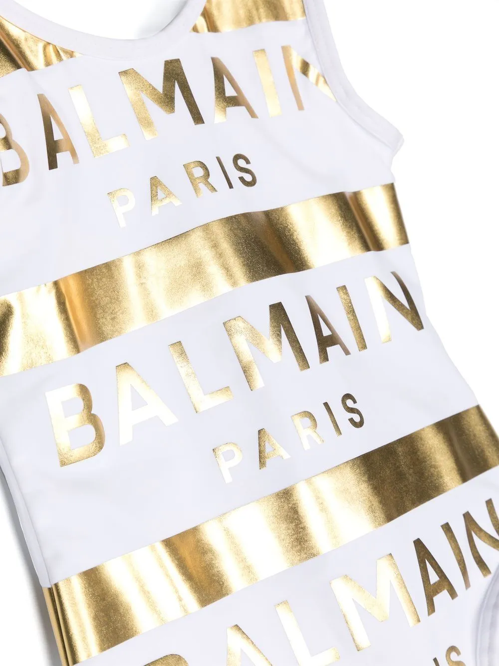 Metallic Logo-Print Swimsuit