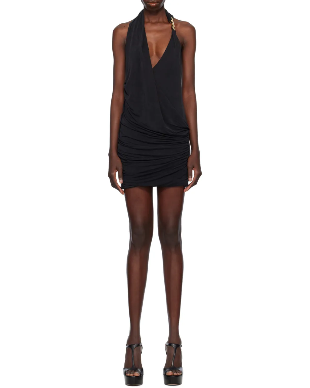 Draped Halter Neck Dress