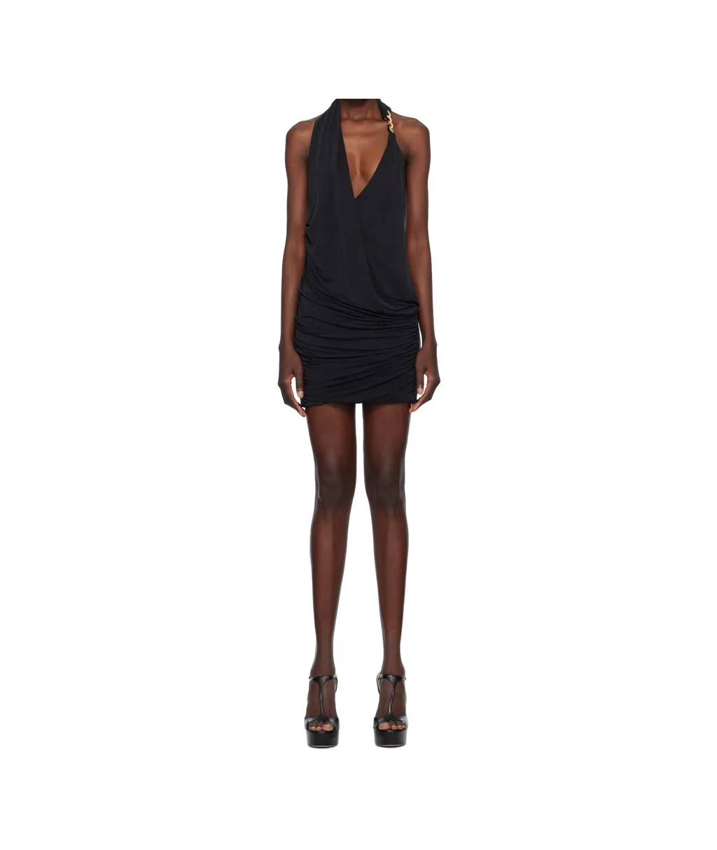 Draped Halter Neck Dress