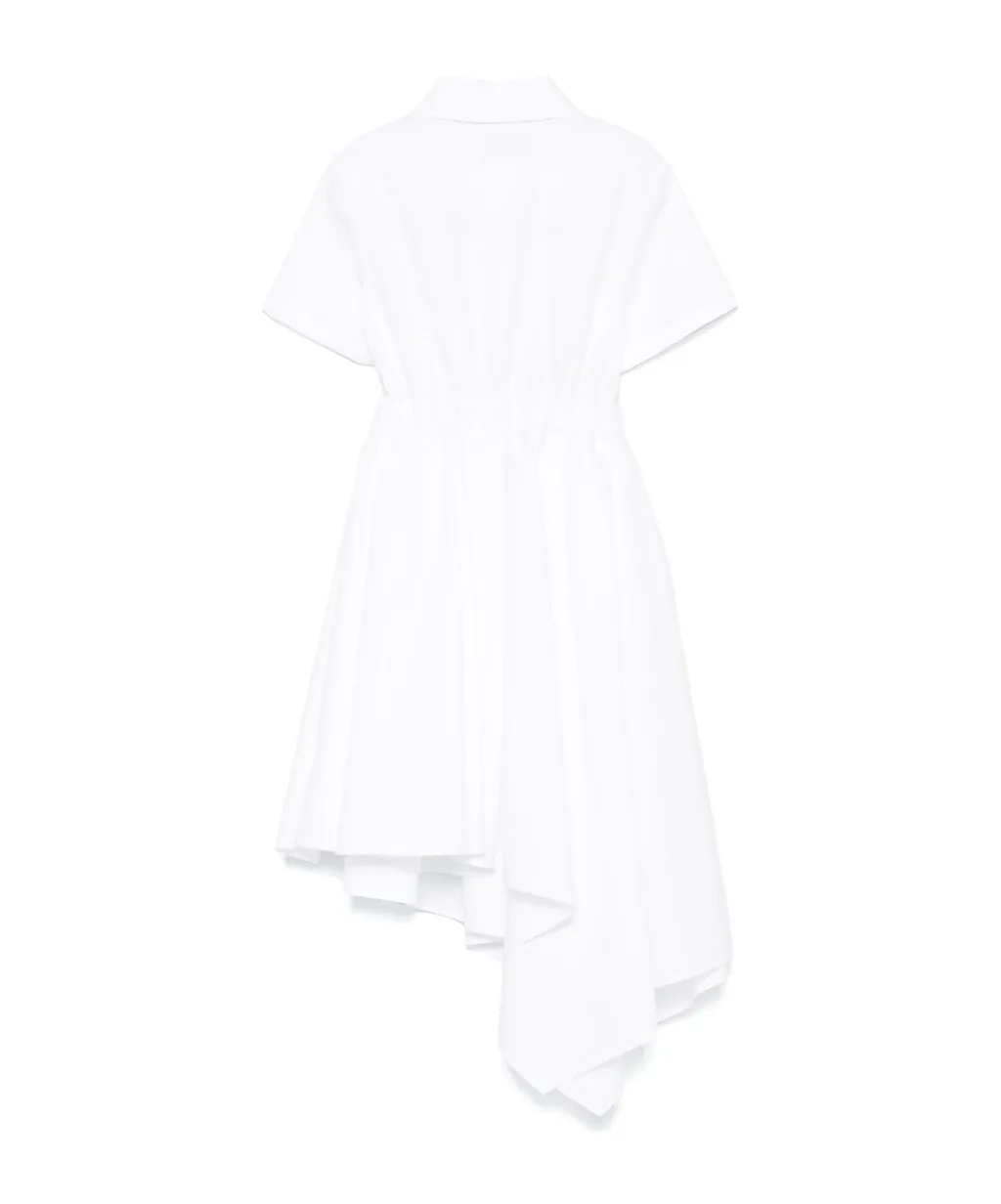 Knot-Detailed Asymmetric Hem Dress