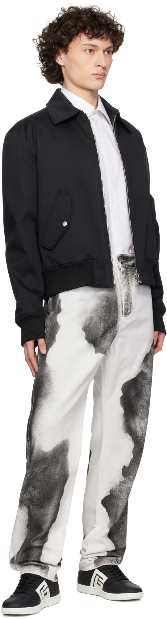 Regular-Fit Denim Jeans With Moon Print