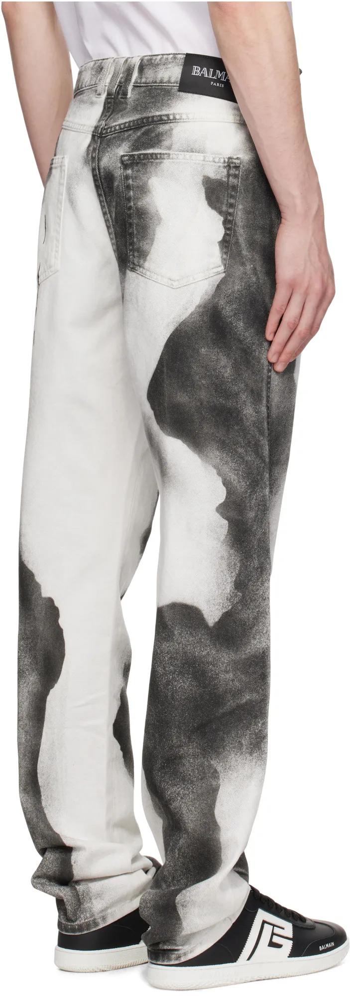 Regular-Fit Denim Jeans With Moon Print