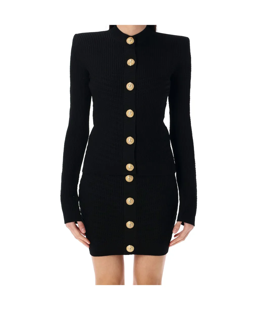 Long Sleeve Buttoned Knit Cardigan
