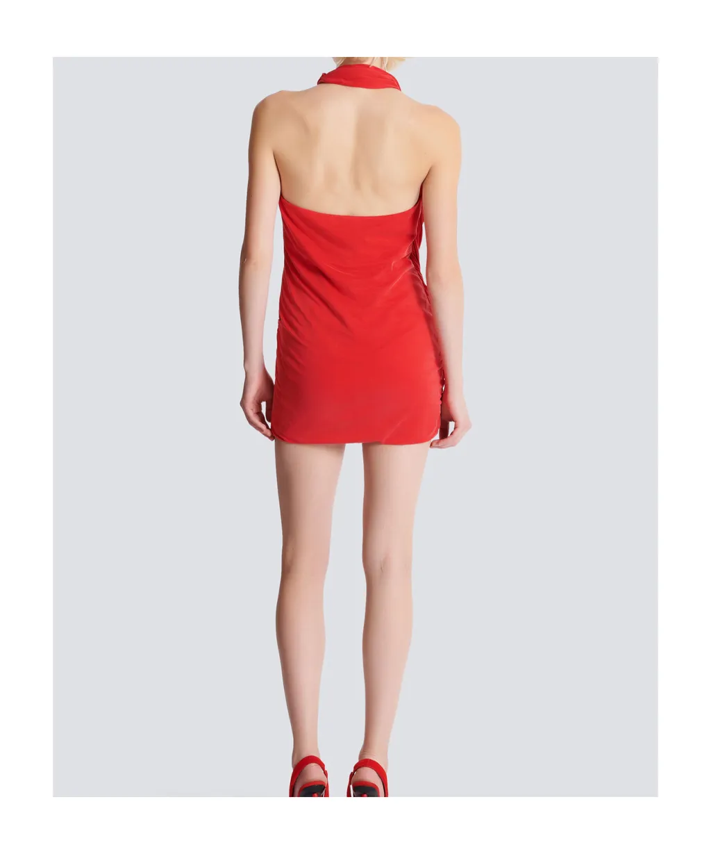 Draped Jersey Halterneck Dress