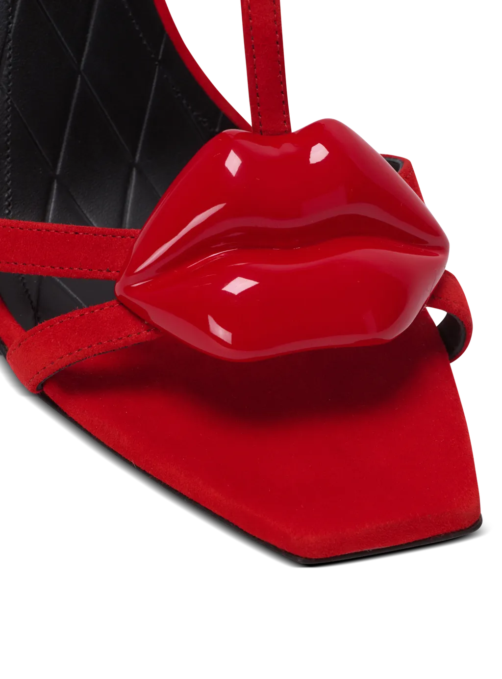 Suede Lips Sandals