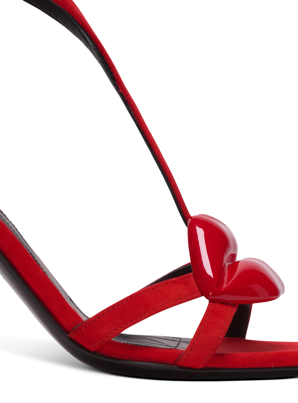 Suede Lips Sandals