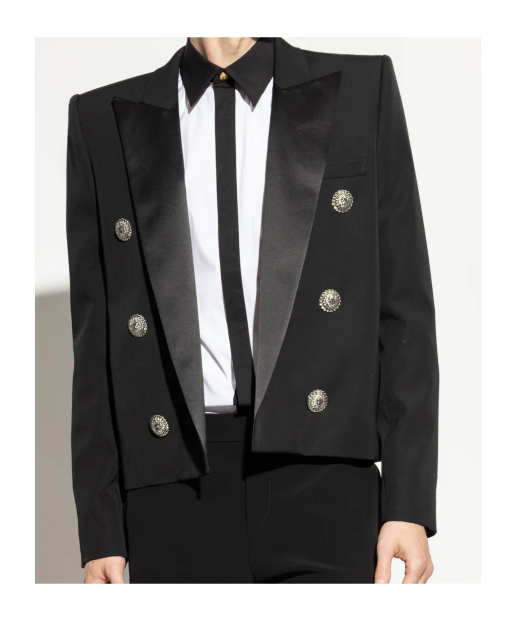 Button Embellished Tailored Jacket