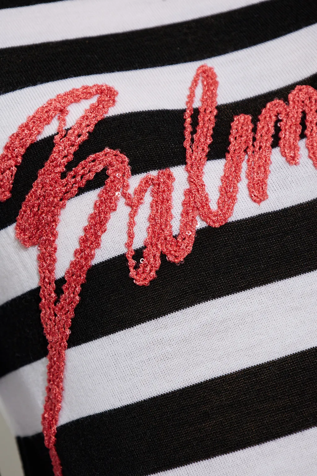 Logo Embellished Striped Jumper