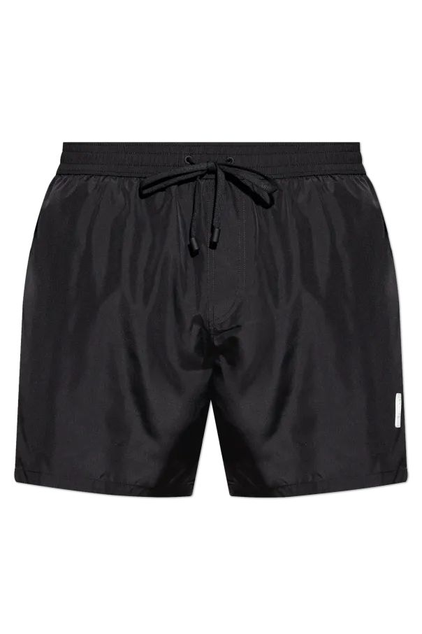 Logo Patch Drawstring Swim Shorts