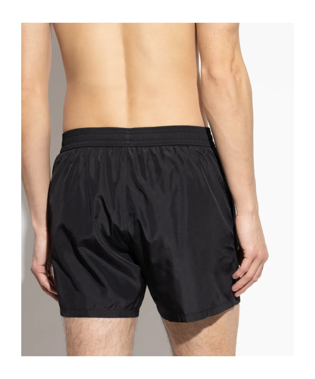 Logo Patch Drawstring Swim Shorts