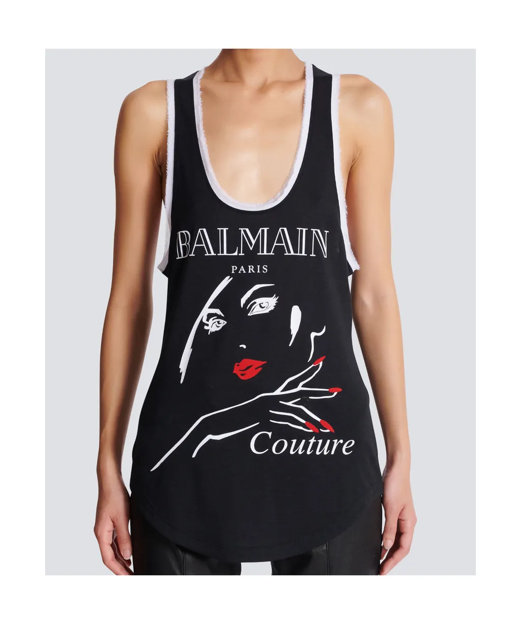Flocked Relaxed Tank Top