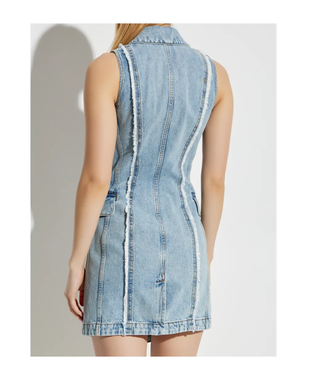 Raw Finish Denim Dress