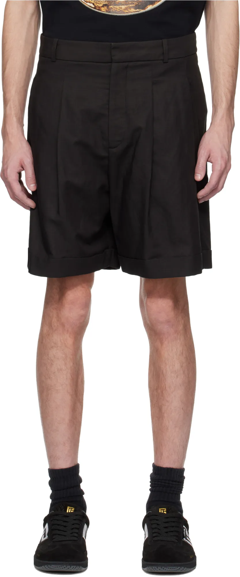 High Waist Pleated Shorts