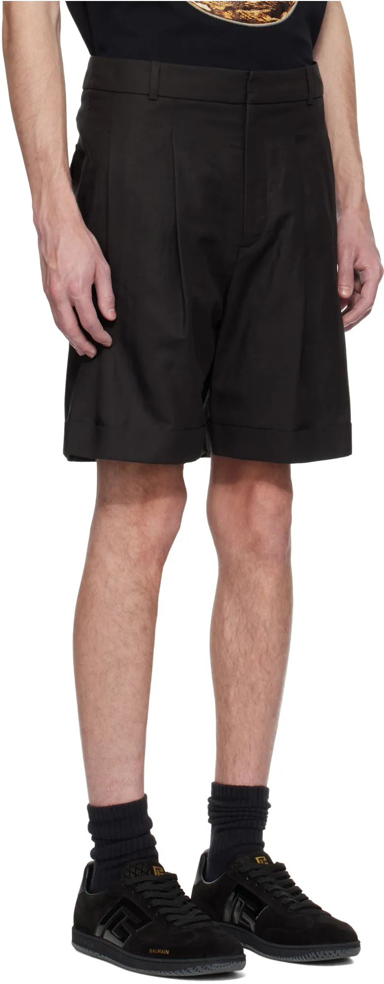 High Waist Pleated Shorts