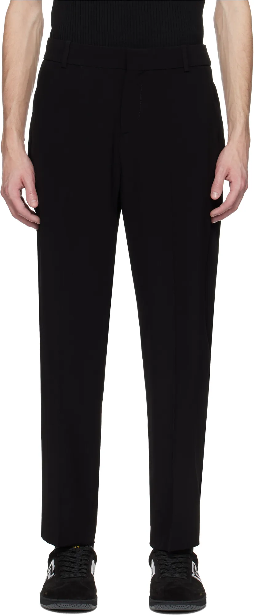 Crepe Straight-Leg Trousers