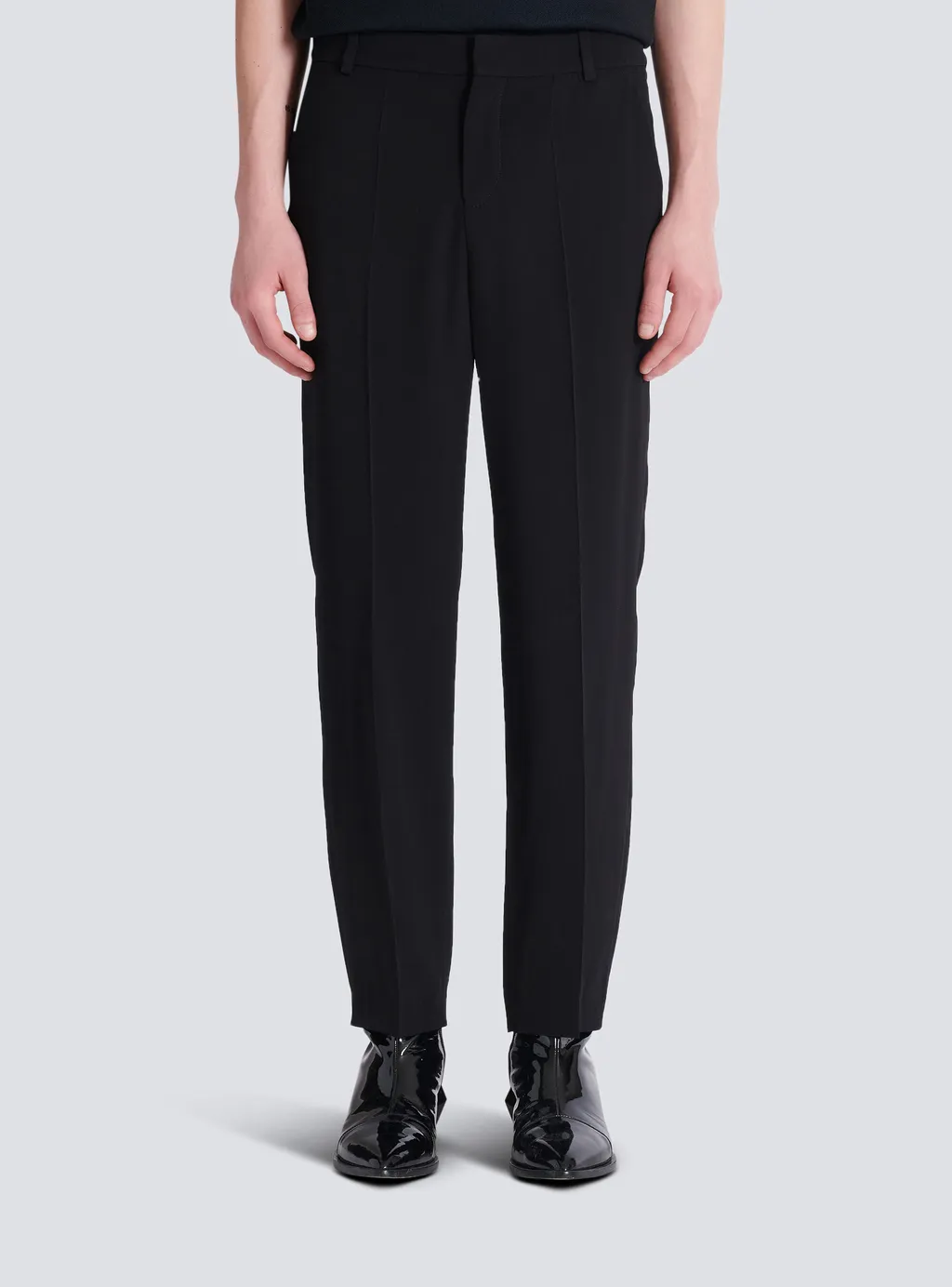 Crepe Straight-Leg Trousers