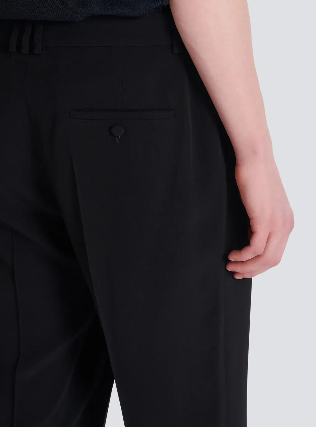 Crepe Straight-Leg Trousers