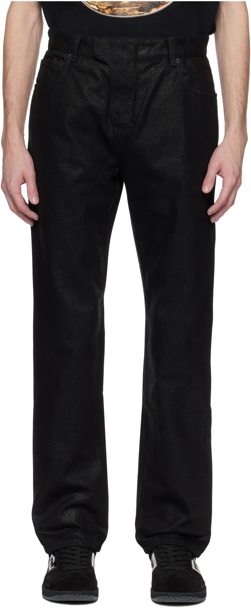 Logo Patch Straight Leg Trousers