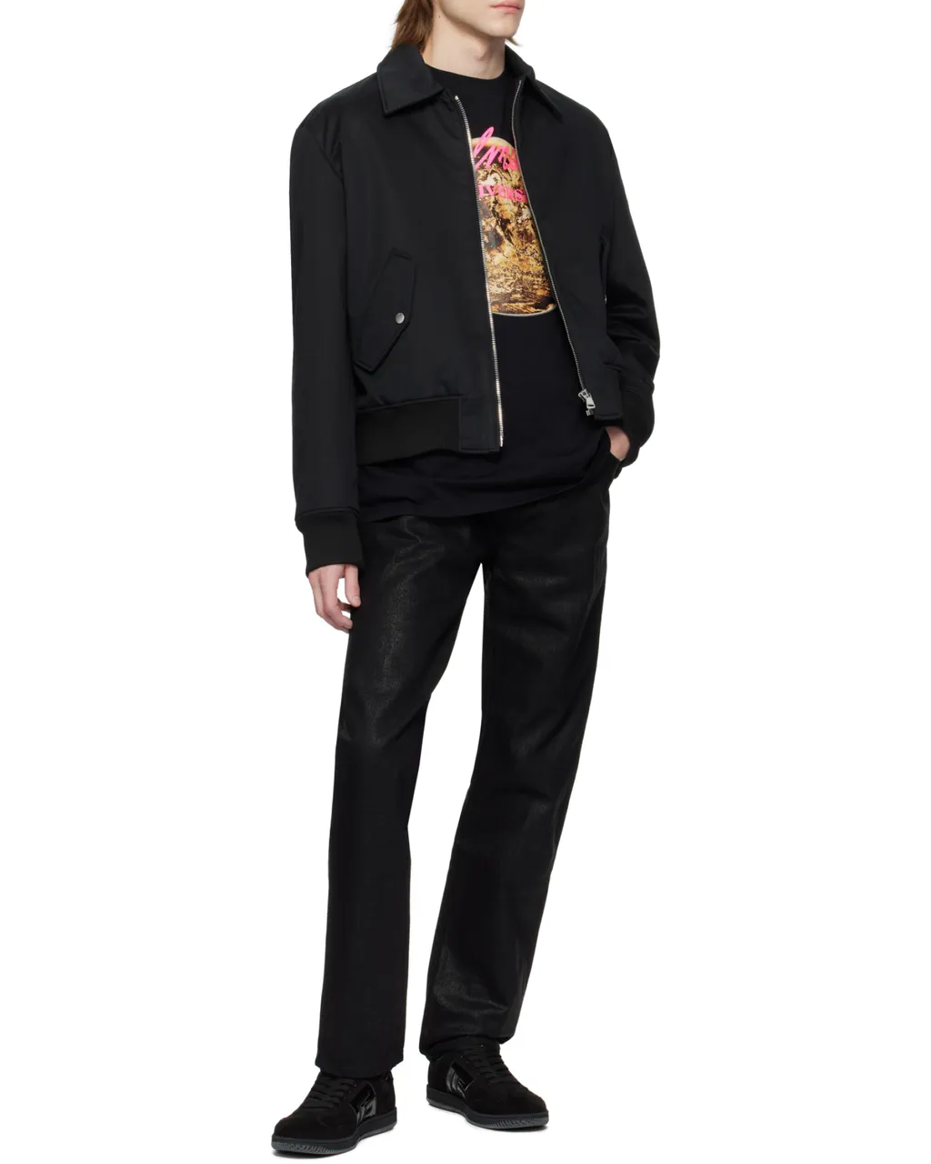 Logo Patch Straight Leg Trousers