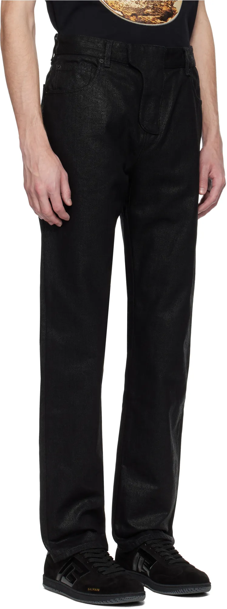 Logo Patch Straight Leg Trousers