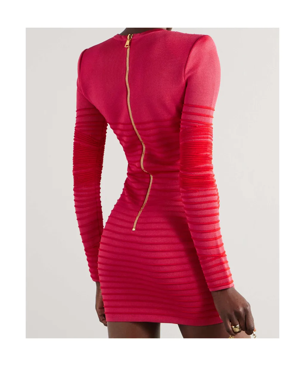 Wrap Effect Fitted Mini Dress