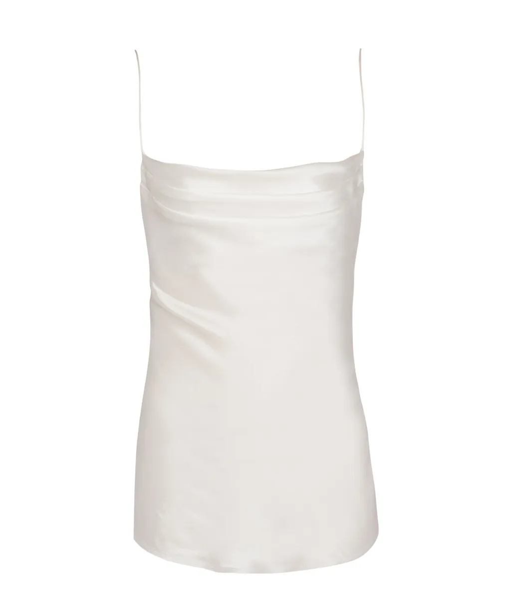 Draped Satin Top