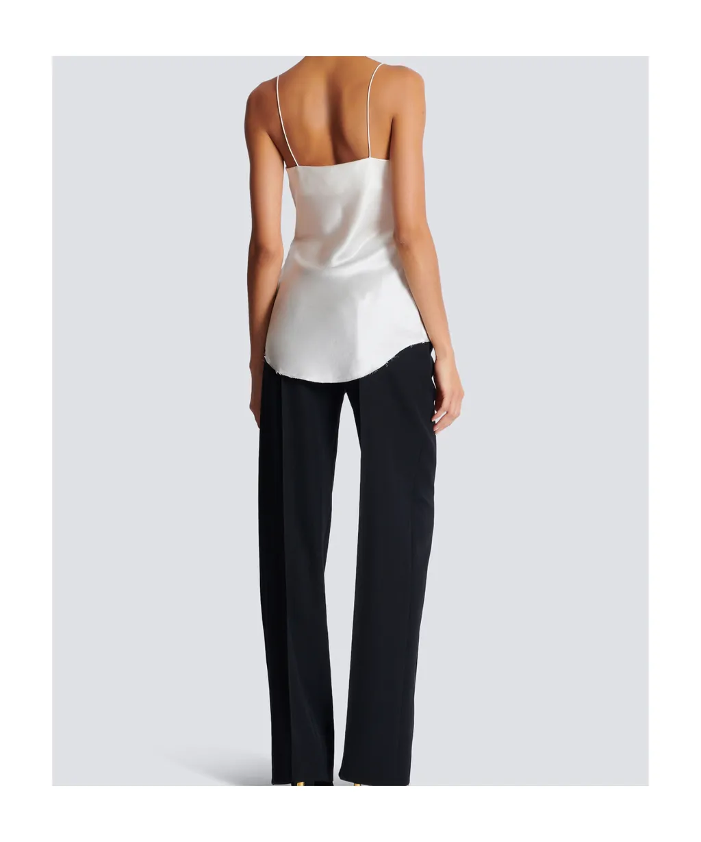 Draped Satin Top