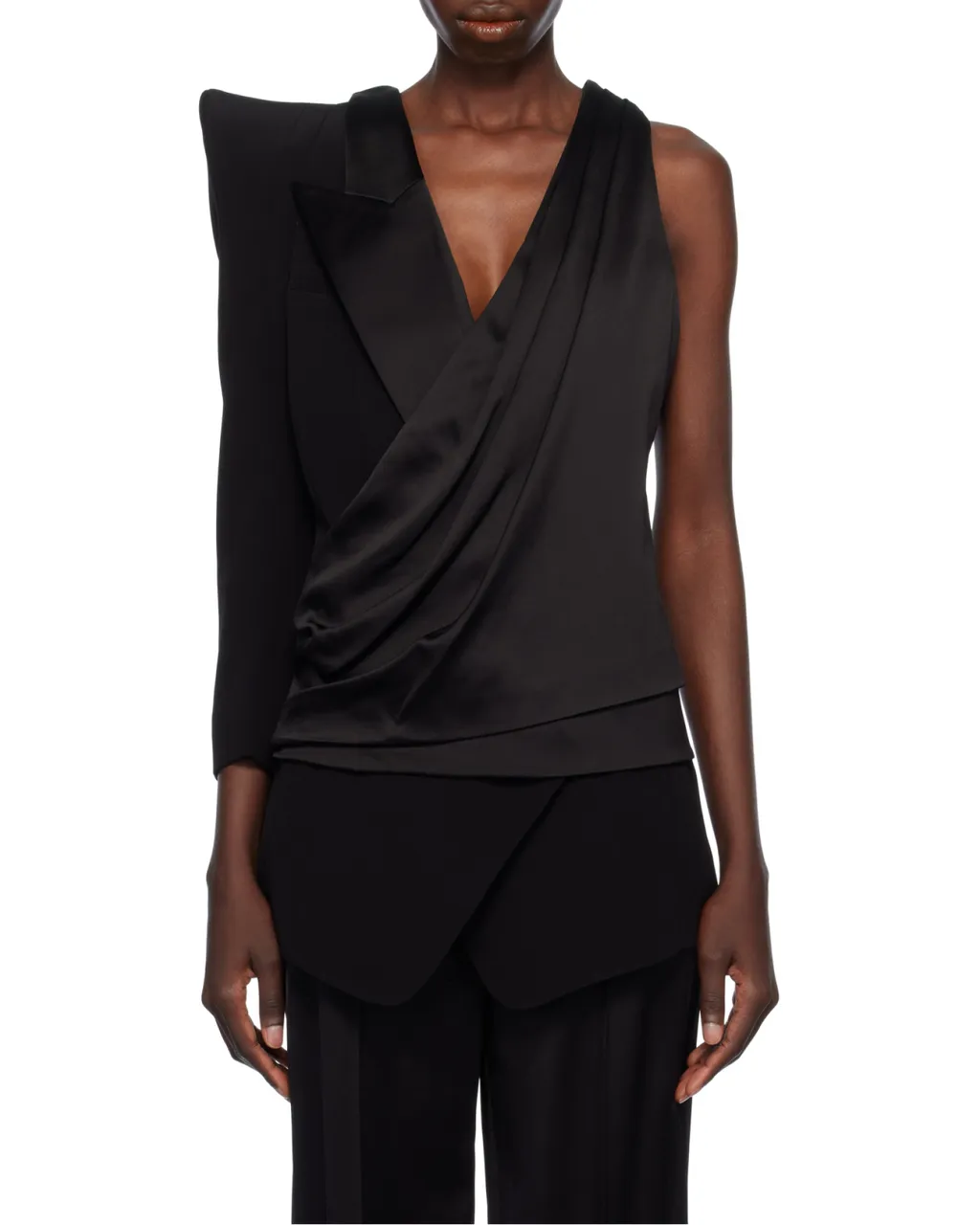 Structured Shoulder Asymmetric Jacket