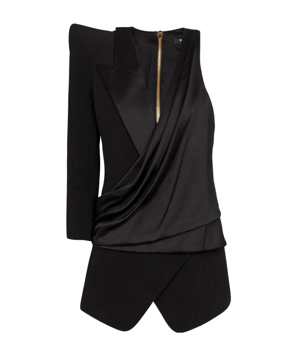 Structured Shoulder Asymmetric Jacket