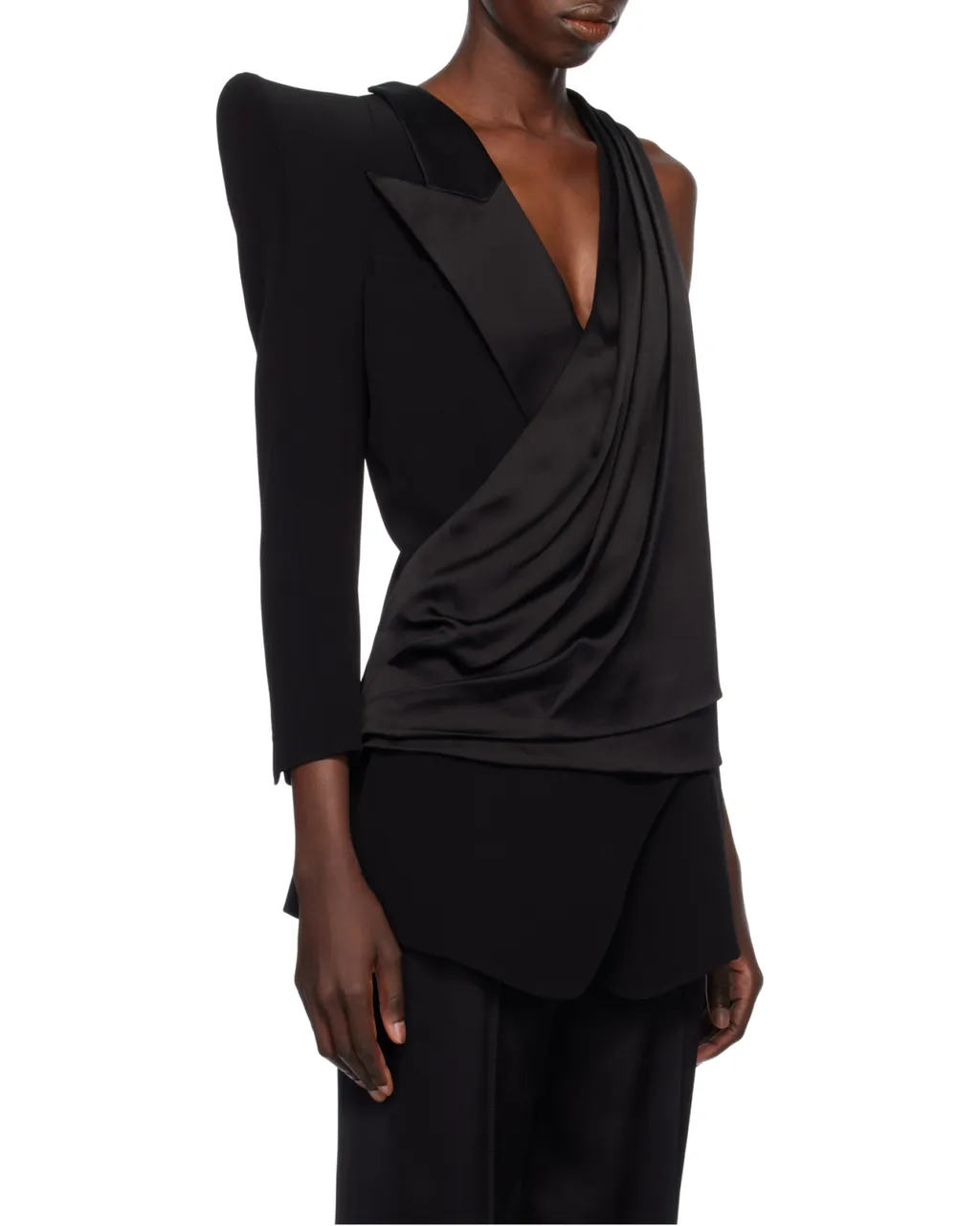 Structured Shoulder Asymmetric Jacket