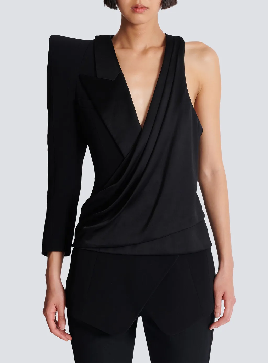 Structured Shoulder Asymmetric Jacket