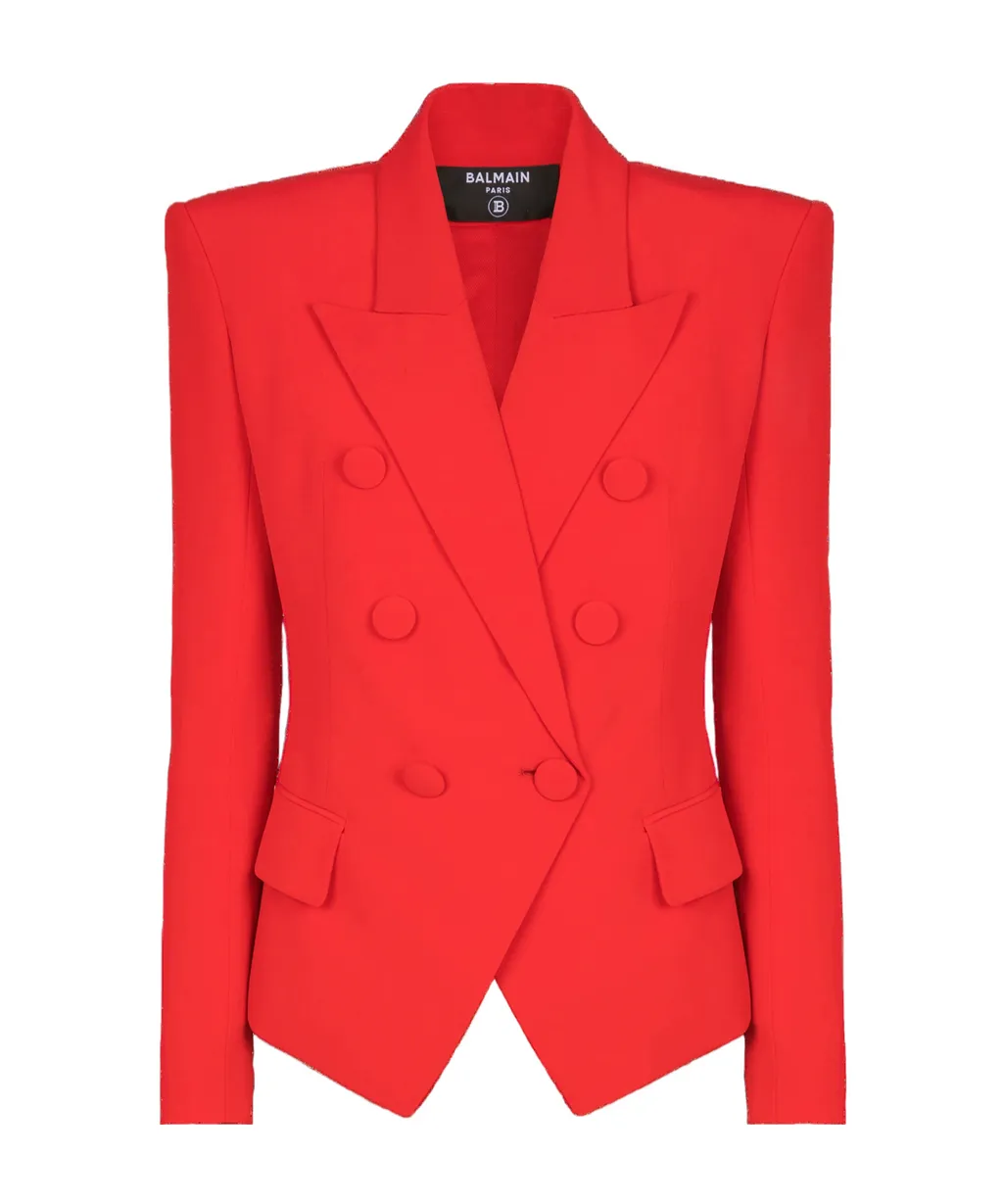 Fitted Crepe 6-Button Jacket