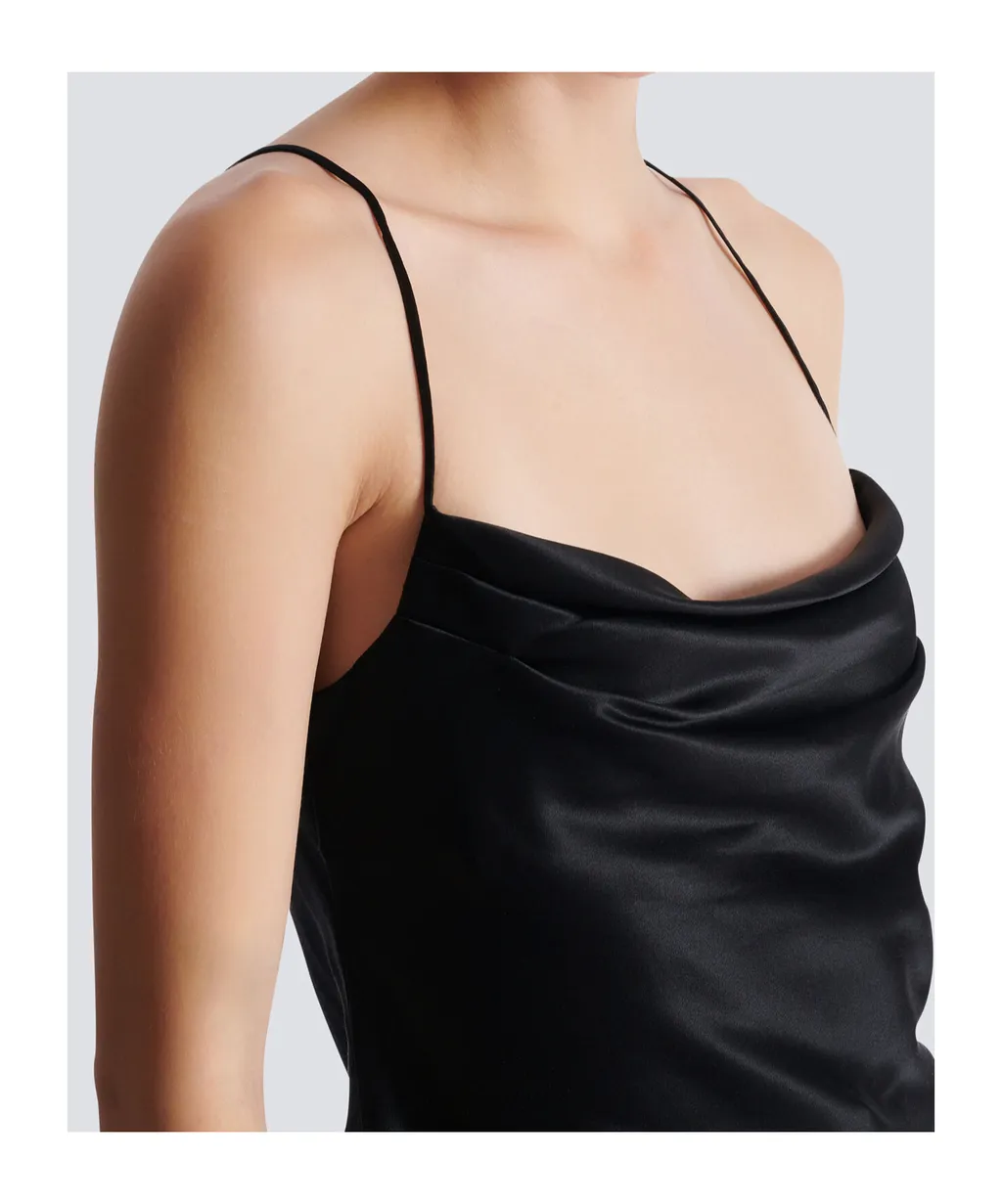 Draped Satin Top