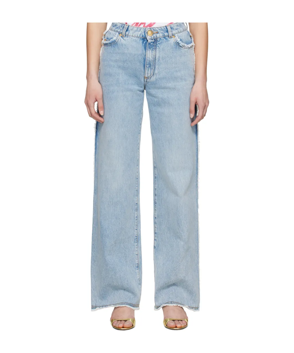 Straight-Leg Denim Jeans