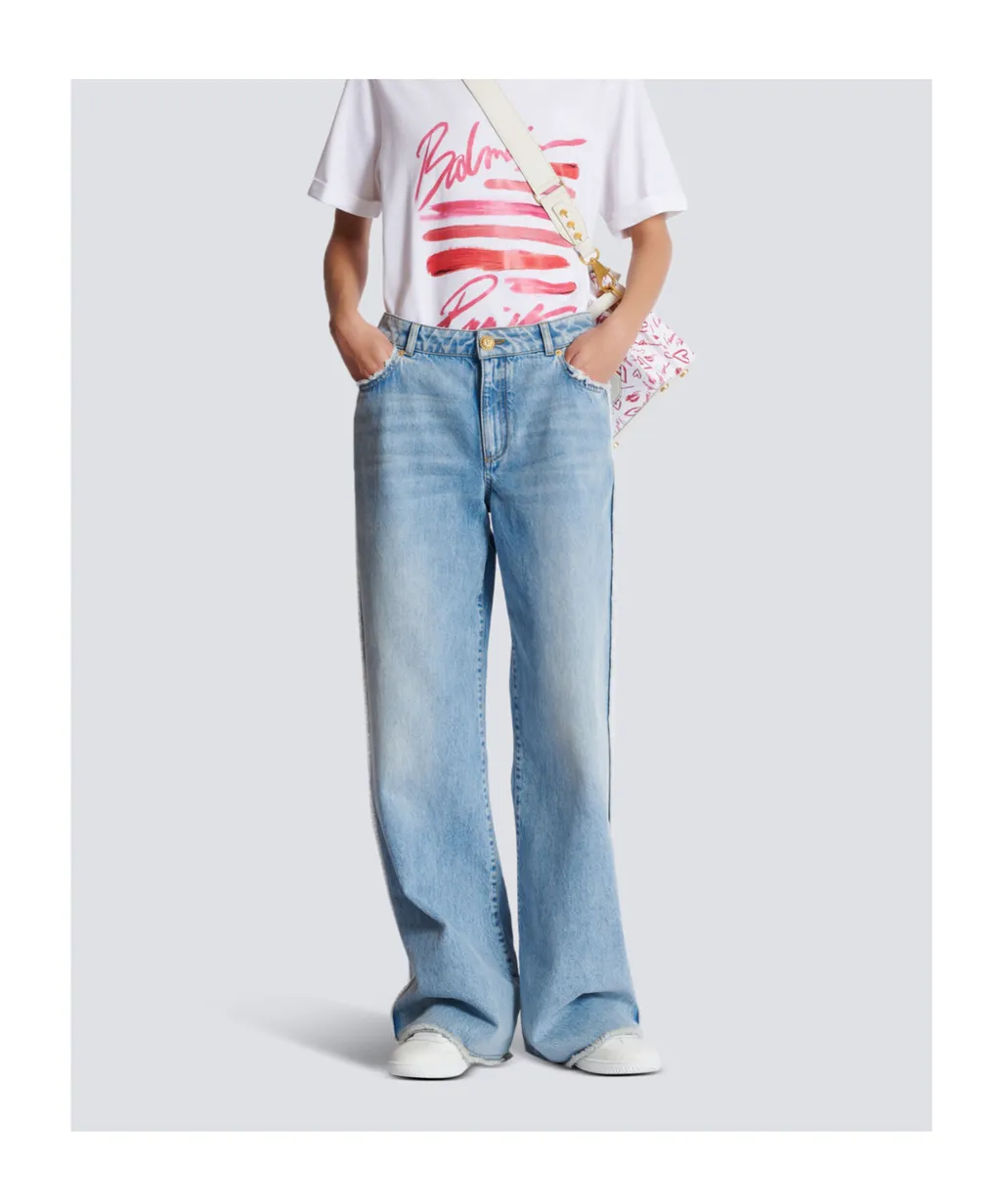 Straight-Leg Denim Jeans