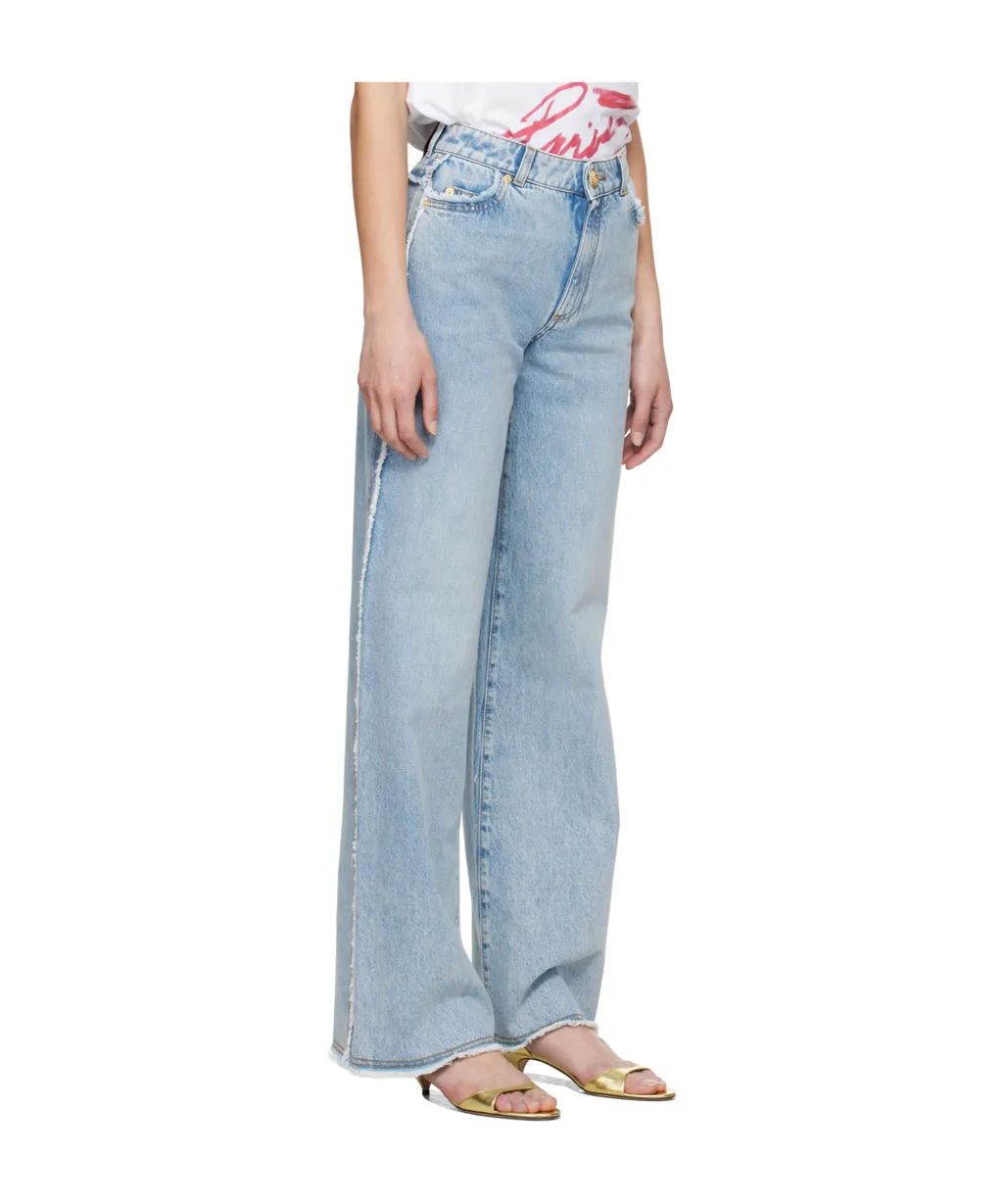Straight-Leg Denim Jeans