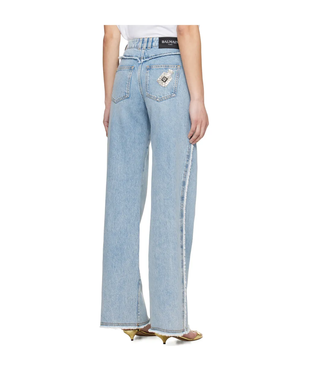 Straight-Leg Denim Jeans