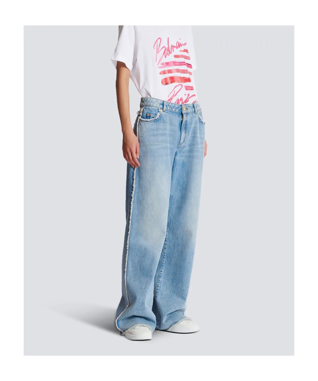 Straight-Leg Denim Jeans