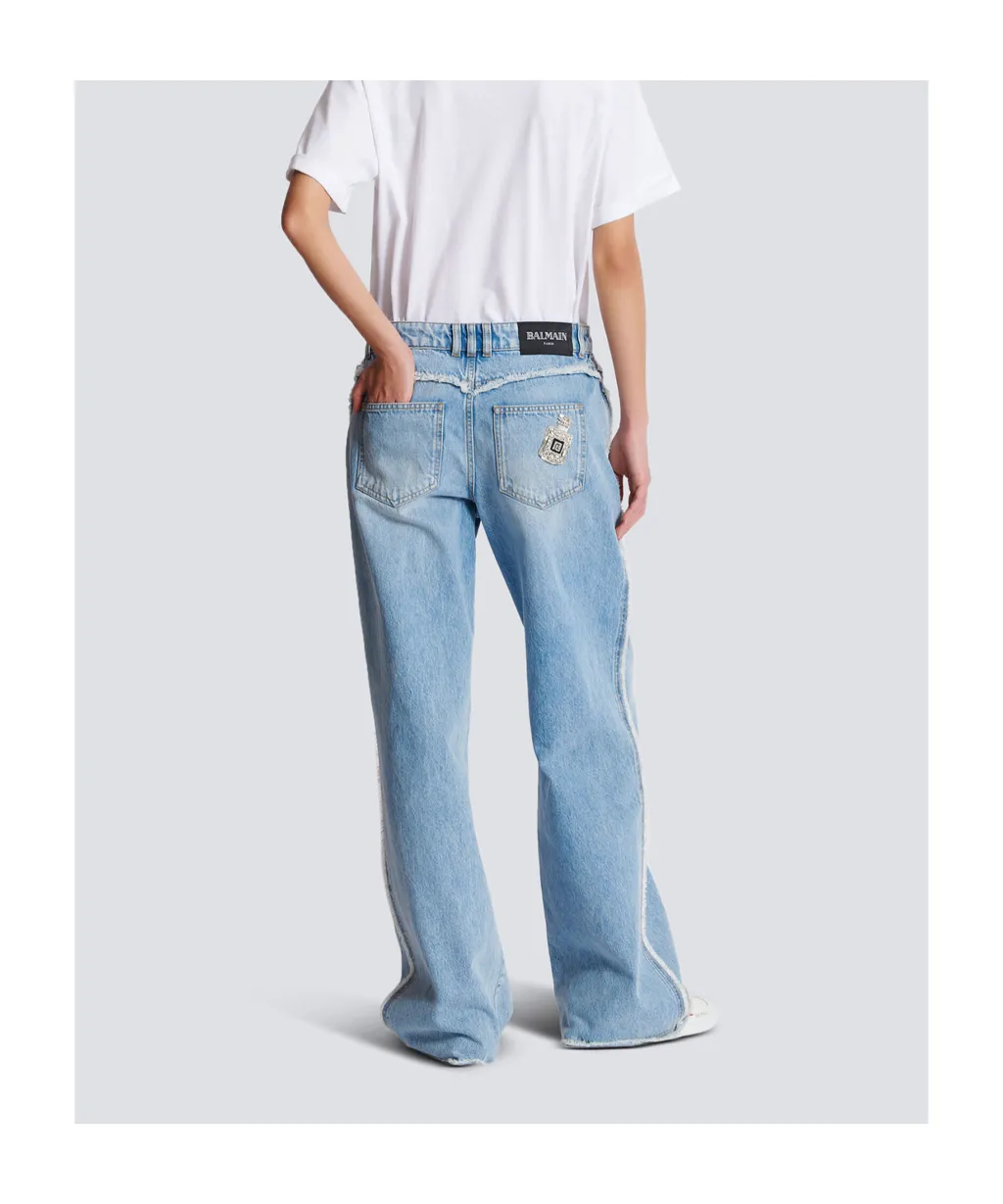Straight-Leg Denim Jeans