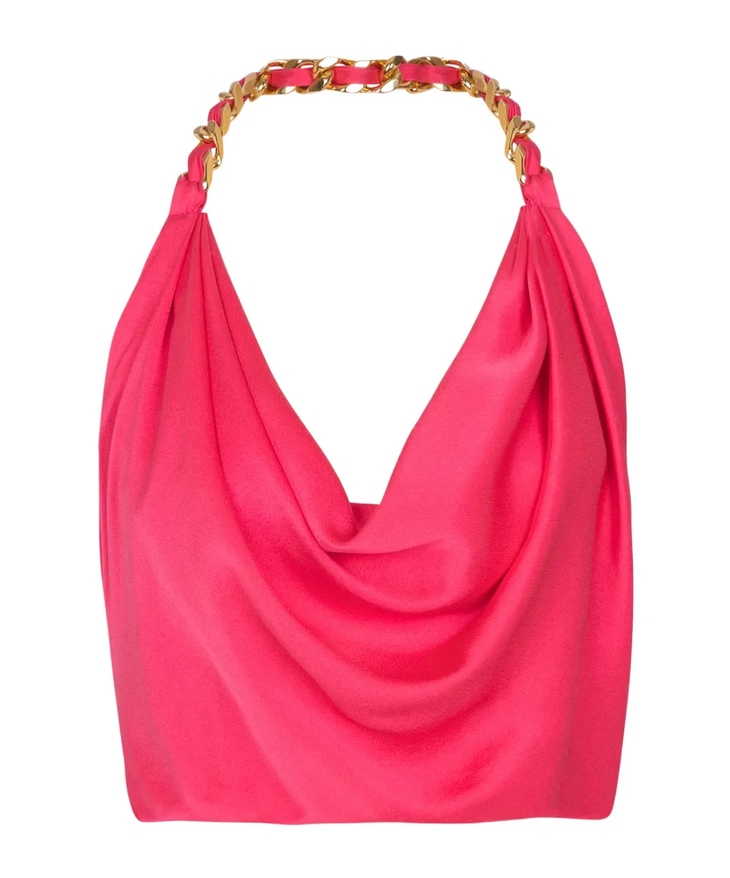 Draped Silk Halterneck Top