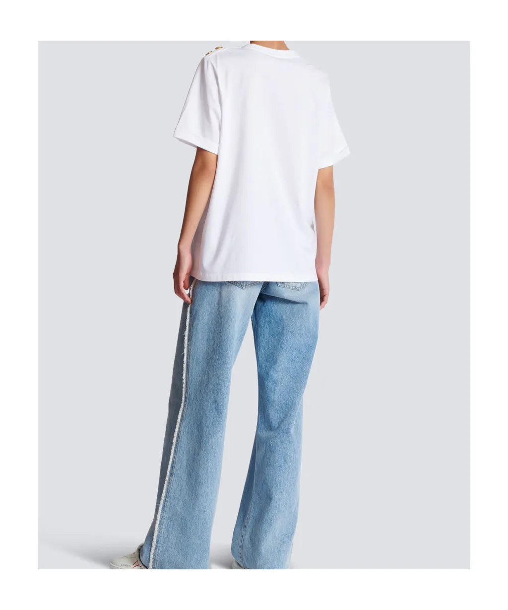 T-Shirt With Balmain Lipstick Print