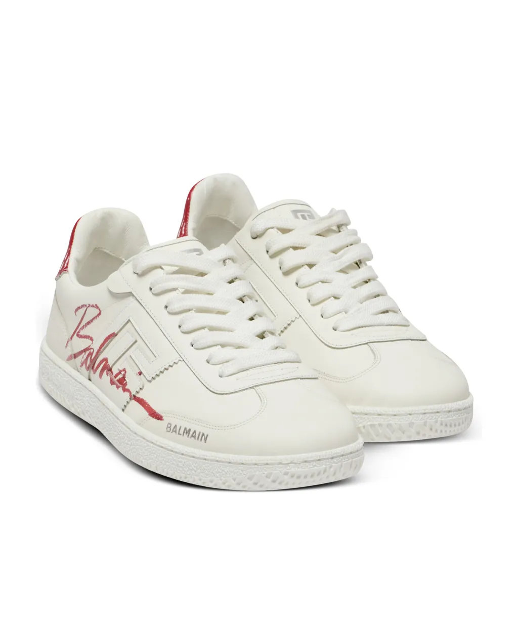 Balmain Swan Lipstick Trainers